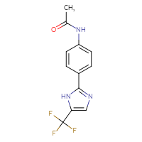 Chemical structure of N-{4-[5-(trifluoromethyl)-1H-imidazol-2-yl]phenyl}acetamide - CSSB02276774675