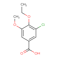 Chemical structure of 3-chloro-4-ethoxy-5-methoxybenzoic acid - CSSB00000179817