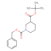 Chemical structure of 1-benzyl 3-tert-butyl piperidine-1,3-dicarboxylate - CSSB00009828401