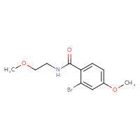 Chemical structure of 2-bromo-4-methoxy-N-(2-methoxyethyl)benzamide - CSSB01994922705