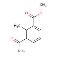 Chemical structure of methyl 3-carbamoyl-2-methylbenzoate - CSSB00038888847