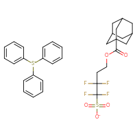 Chemical structure of triphenylsulfanium 4-(adamantane-1-carbonyloxy)-1,1,2,2-tetrafluorobutane-1-sulfonate - CSSB14948215607