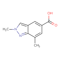 Chemical structure of 2,7-dimethyl-2H-indazole-5-carboxylic acid - CSSB00009927088