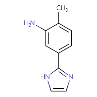 Chemical structure of 5-(1H-imidazol-2-yl)-2-methylaniline - CSSB00000723463