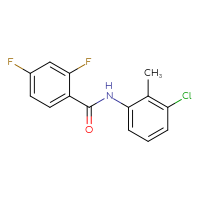 Chemical structure of N-(3-chloro-2-methylphenyl)-2,4-difluorobenzamide - CSSB00026323014