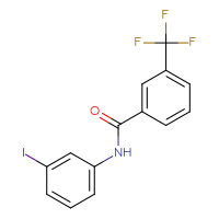 Chemical structure of N-(3-iodophenyl)-3-(trifluoromethyl)benzamide - CSSB00036643214