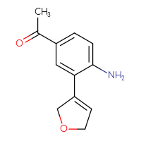 Chemical structure of 1-[4-amino-3-(2,5-dihydrofuran-3-yl)phenyl]ethan-1-one - CSSB20457049855