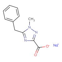 Chemical structure of sodium 5-benzyl-1-methyl-1H-1,2,4-triazole-3-carboxylate - CSSB21189751259