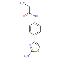 Chemical structure of N-[4-(2-amino-1,3-thiazol-4-yl)phenyl]propanamide - CSSB00000691229