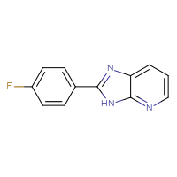 Chemical structure of 2-(4-fluorophenyl)-3H-imidazo[4,5-b]pyridine - CSSB00005568704