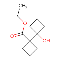 Chemical structure of ethyl 1'-hydroxy-[1,1'-bi(cyclobutane)]-1-carboxylate - CSSB00102881987