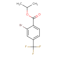 Chemical structure of propan-2-yl 2-bromo-4-(trifluoromethyl)benzoate - CSSB15038455427