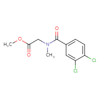 Chemical structure of methyl 2-[1-(3,4-dichlorophenyl)-N-methylformamido]acetate - CSSB00000271508