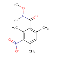 Chemical structure of N-methoxy-N,2,4,6-tetramethyl-3-nitrobenzamide - CSSB02002251148