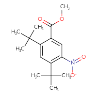 Chemical structure of methyl 2,4-di-tert-butyl-5-nitrobenzoate - CSSB21415998131