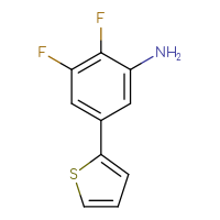 Chemical structure of 2,3-difluoro-5-(thiophen-2-yl)aniline - CSSB00102700002