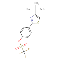 Chemical structure of 4-(4-tert-butyl-1,3-thiazol-2-yl)phenyl trifluoromethanesulfonate - CSSB20977123175