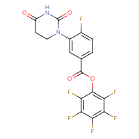 Chemical structure of 2,3,4,5,6-pentafluorophenyl 3-(2,4-dioxo-1,3-diazinan-1-yl)-4-fluorobenzoate - CSSB20621662628
