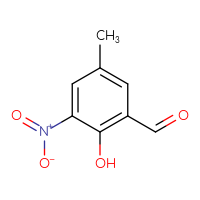 Chemical structure of 2-hydroxy-5-methyl-3-nitrobenzaldehyde - CSSB00000051041