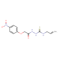 Chemical structure of 2-(4-nitrophenoxy)-N-{[(prop-2-en-1-yl)carbamothioyl]amino}acetamide - CSSB00025727838