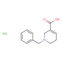 Chemical structure of 1-benzyl-1,2,5,6-tetrahydropyridine-3-carboxylic acid hydrochloride - CSSB03549771340