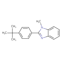 Chemical structure of 2-(4-tert-butylphenyl)-1-methyl-1H-1,3-benzodiazole - CSSB01412064559