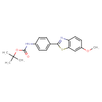 Chemical structure of tert-butyl N-[4-(6-methoxy-1,3-benzothiazol-2-yl)phenyl]carbamate - CSSB06583818347