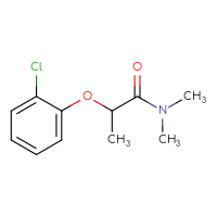 Chemical structure of 2-(2-chlorophenoxy)-N,N-dimethylpropanamide - CSSB00000204230
