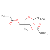 Chemical structure of 2-methyl-3-(prop-2-enoyloxy)-2-[(prop-2-enoyloxy)methyl]propyl prop-2-enoate - CSSB00000706368