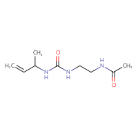 Chemical structure of N-(2-{[(but-3-en-2-yl)carbamoyl]amino}ethyl)acetamide - CSSB01991238724