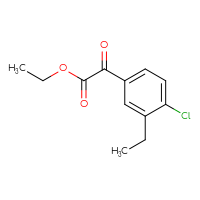 Chemical structure of ethyl 2-(4-chloro-3-ethylphenyl)-2-oxoacetate - CSSB00010236372