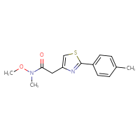Chemical structure of N-methoxy-N-methyl-2-[2-(4-methylphenyl)-1,3-thiazol-4-yl]acetamide - CSSB02016180464