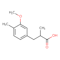 Chemical structure of 3-(3-methoxy-4-methylphenyl)-2-methylpropanoic acid - CSSB00045935868