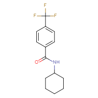 Chemical structure of N-cyclohexyl-4-(trifluoromethyl)benzamide - CSSB00032464606