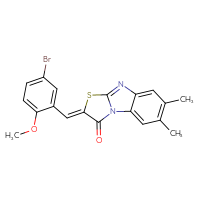 Chemical structure of (4Z)-4-[(5-bromo-2-methoxyphenyl)methylidene]-10,11-dimethyl-5-thia-2,7-diazatricyclo[6.4.0.0²,⁶]dodeca-1(12),6,8,10-tetraen-3-one - CSSB00160258144