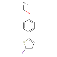 Chemical structure of 2-(4-ethoxyphenyl)-5-iodothiophene - CSSB06588186833