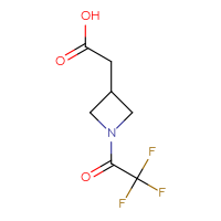 Chemical structure of 2-[1-(2,2,2-trifluoroacetyl)azetidin-3-yl]acetic acid - CSSB00012113599