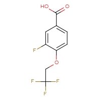Chemical structure of 3-fluoro-4-(2,2,2-trifluoroethoxy)benzoic acid - CSSB00011234195