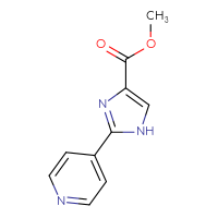 Chemical structure of methyl 2-(pyridin-4-yl)-1H-imidazole-4-carboxylate - CSSB00011632937