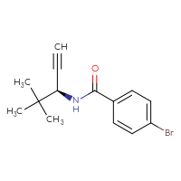 Chemical structure of 4-bromo-N-[(3S)-4,4-dimethylpent-1-yn-3-yl]benzamide - CSSB02165714500