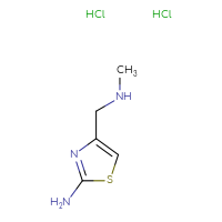 Chemical structure of 4-[(methylamino)methyl]-1,3-thiazol-2-amine dihydrochloride - CSSB20963526761
