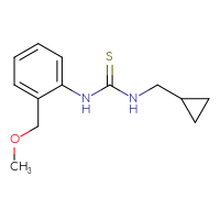 Chemical structure of 3-(cyclopropylmethyl)-1-[2-(methoxymethyl)phenyl]thiourea - CSSB01997842664