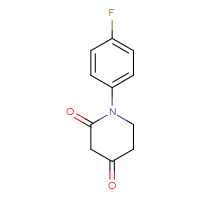 Chemical structure of 1-(4-fluorophenyl)piperidine-2,4-dione - CSSB00012590410