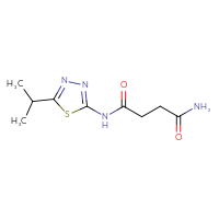 Chemical structure of N'-[5-(propan-2-yl)-1,3,4-thiadiazol-2-yl]butanediamide - CSSB00135114050