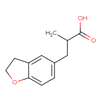 Chemical structure of 3-(2,3-dihydro-1-benzofuran-5-yl)-2-methylpropanoic acid - CSSB00012350249
