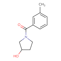 Chemical structure of 1-(3-methylbenzoyl)pyrrolidin-3-ol - CSSB00011773189