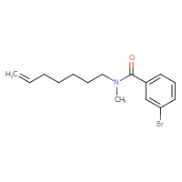Chemical structure of 3-bromo-N-(hept-6-en-1-yl)-N-methylbenzamide - CSSB02007630403