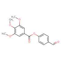 Chemical structure of 4-formylphenyl 3,4,5-trimethoxybenzoate - CSSB00000680461