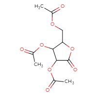 Chemical structure of [3,4-bis(acetyloxy)-5-oxooxolan-2-yl]methyl acetate - CSSB00020633117