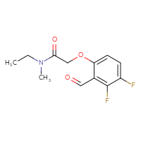 Chemical structure of 2-(3,4-difluoro-2-formylphenoxy)-N-ethyl-N-methylacetamide - CSSB20468005821